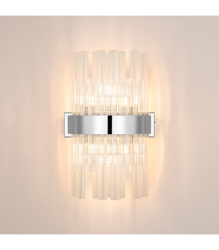 Lysander 6 Light G9 Wall Light Polished Nickel / Clear-3