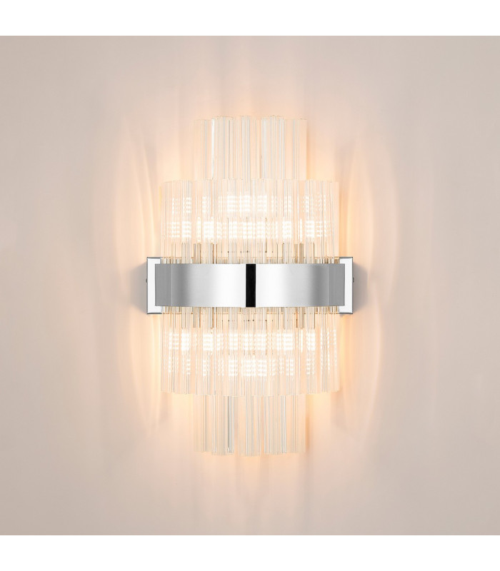 Lysander 6 Light G9 Wall Light Polished Nickel / Clear-10