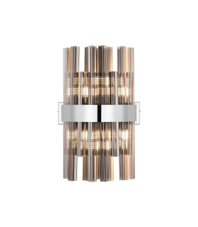 Lysander 6 Light G9 Wall Light Polished Nickel / Smoke-1