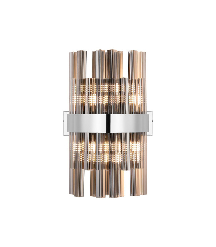 Lysander 6 Light G9 Wall Light Polished Nickel / Smoke-1