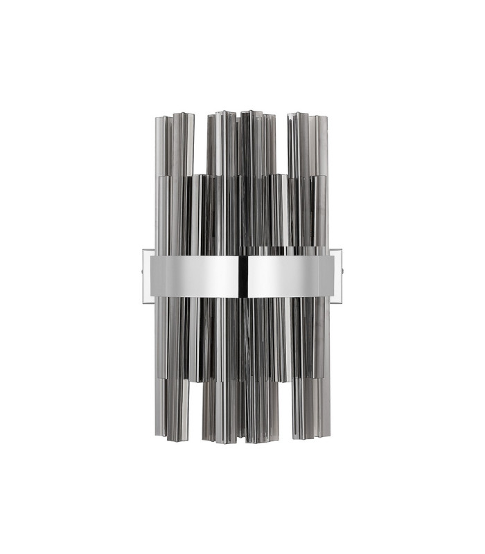 Lysander 6 Light G9 Wall Light Polished Nickel / Smoke-4