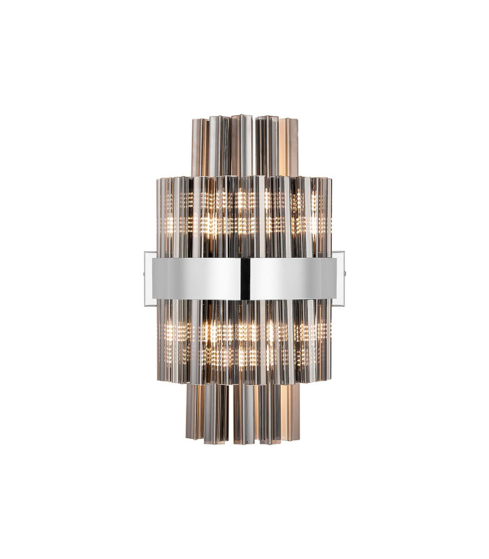 Lysander 6 Light G9 Wall Light Polished Nickel / Smoke-5