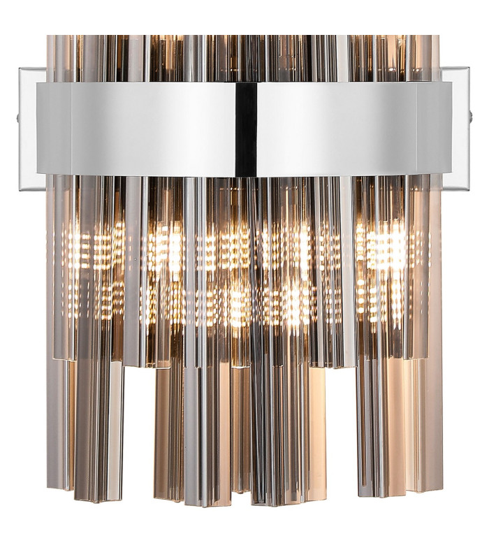 Lysander 6 Light G9 Wall Light Polished Nickel / Smoke-6