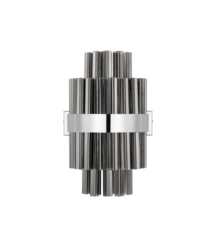 Lysander 6 Light G9 Wall Light Polished Nickel / Smoke-8