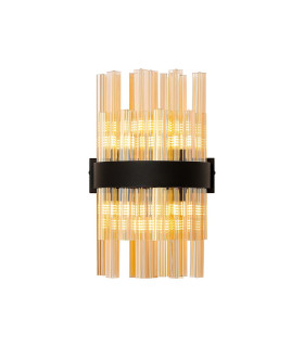 Lysander 6 Light G9 Wall Light Satin Black / Amber-1