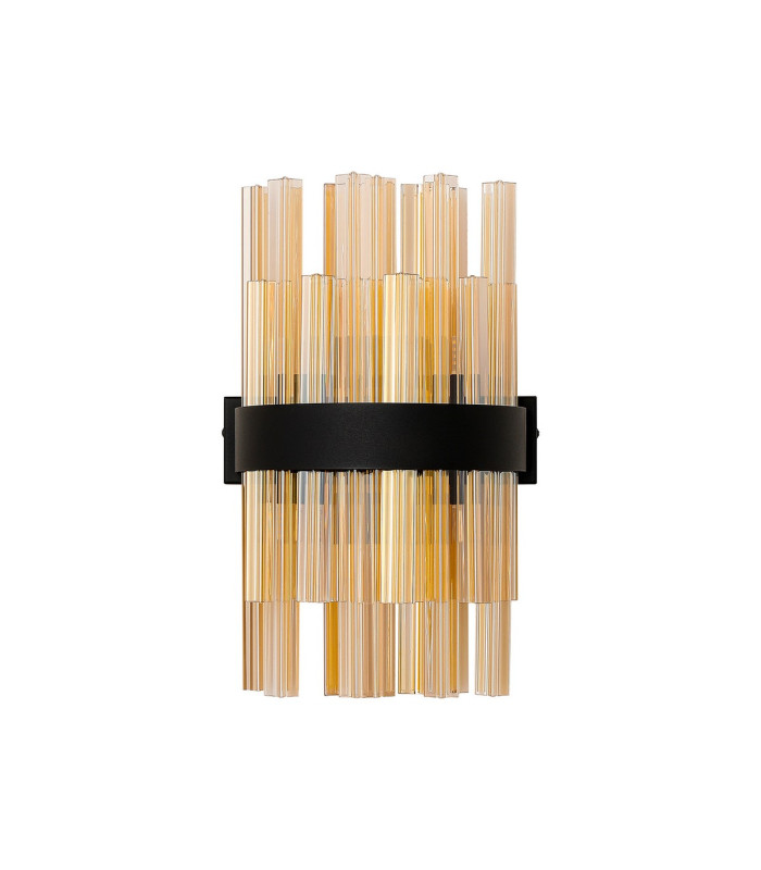 Lysander 6 Light G9 Wall Light Satin Black / Amber-4