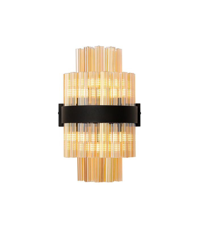 Lysander 6 Light G9 Wall Light Satin Black / Amber-5