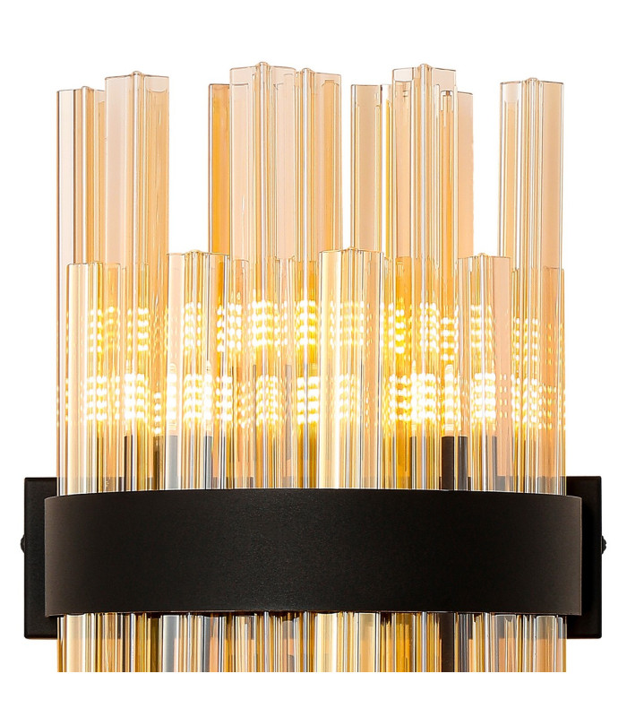 Lysander 6 Light G9 Wall Light Satin Black / Amber-7