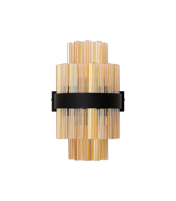 Lysander 6 Light G9 Wall Light Satin Black / Amber-8
