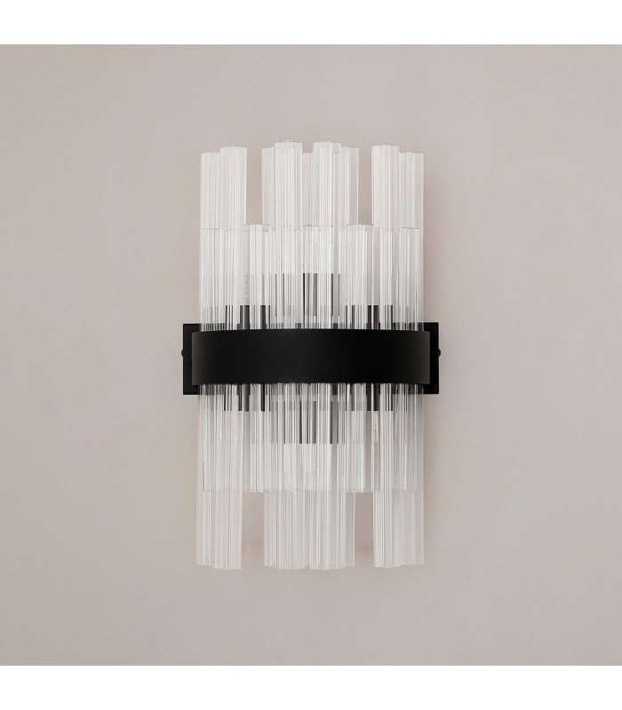 Lysander 6 Light G9 Wall Light Satin Black / Clear-3