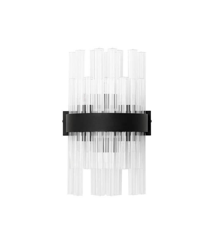 Lysander 6 Light G9 Wall Light Satin Black / Clear-4