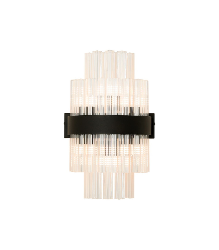 Lysander 6 Light G9 Wall Light Satin Black / Clear-5