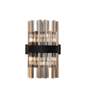Lysander 6 Light G9 Wall Light Satin Black / Smoke-1