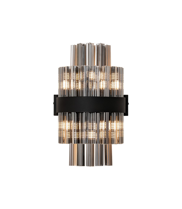 Lysander 6 Light G9 Wall Light Satin Black / Smoke-5