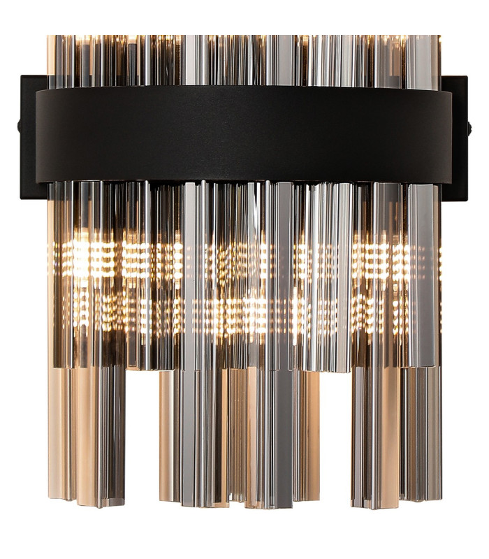 Lysander 6 Light G9 Wall Light Satin Black / Smoke-6