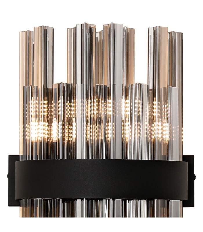 Lysander 6 Light G9 Wall Light Satin Black / Smoke-7