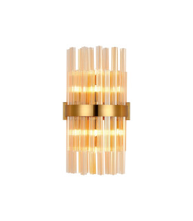Lysander 8 Light G9 Wall Light Brass / Amber-1
