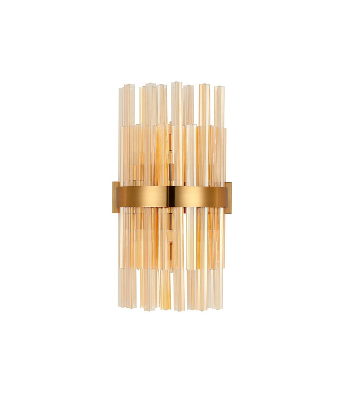 Lysander 8 Light G9 Wall Light Brass / Amber-4