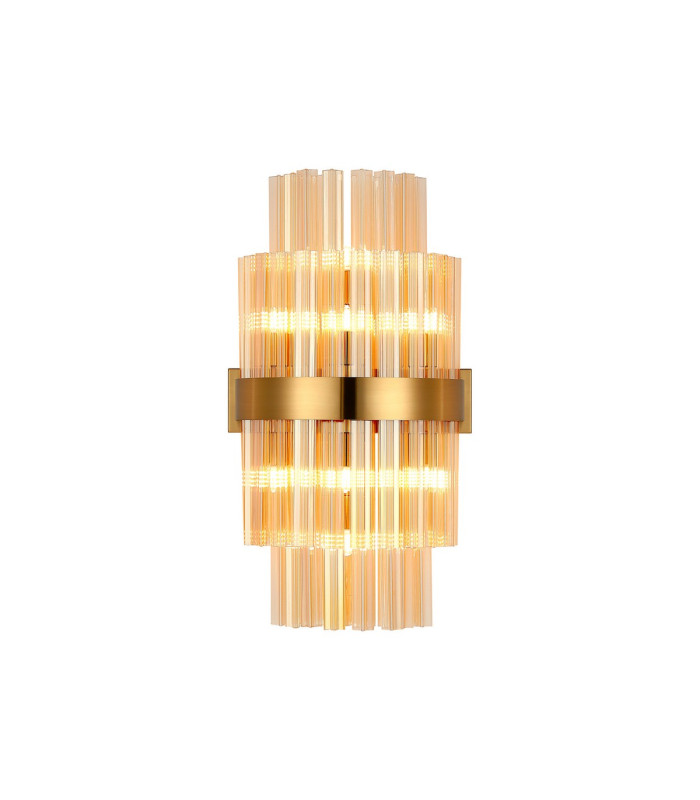Lysander 8 Light G9 Wall Light Brass / Amber-5