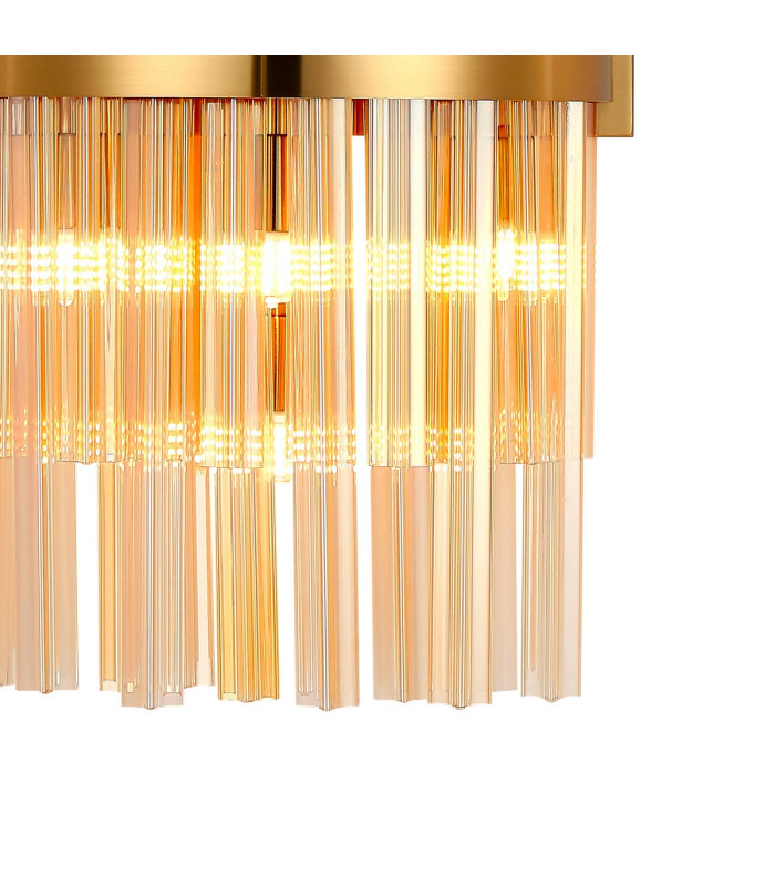 Lysander 8 Light G9 Wall Light Brass / Amber-6