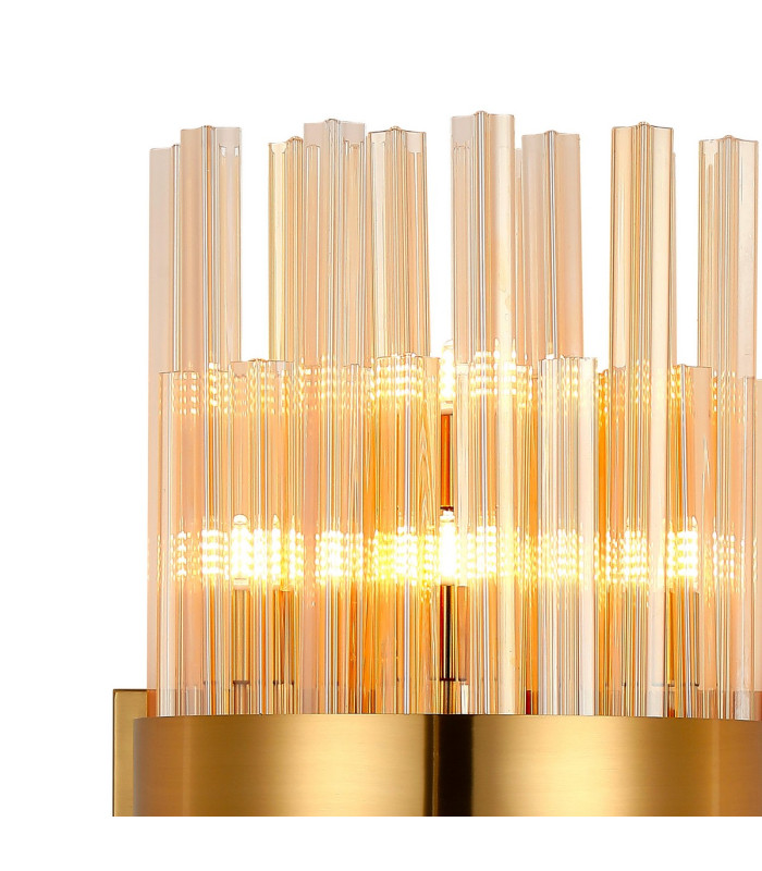 Lysander 8 Light G9 Wall Light Brass / Amber-7