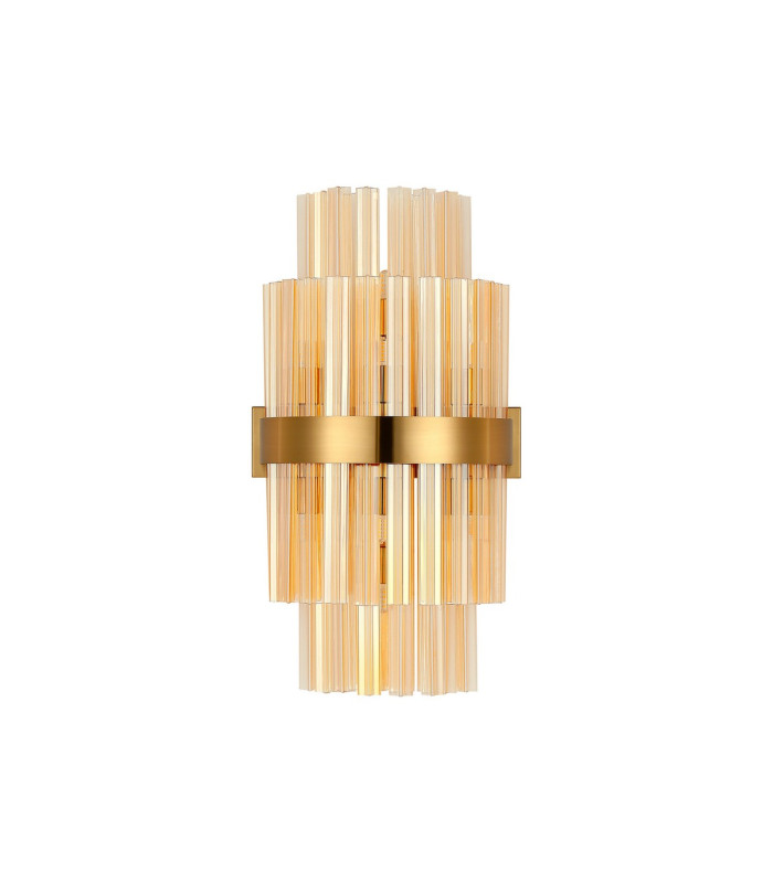 Lysander 8 Light G9 Wall Light Brass / Amber-8