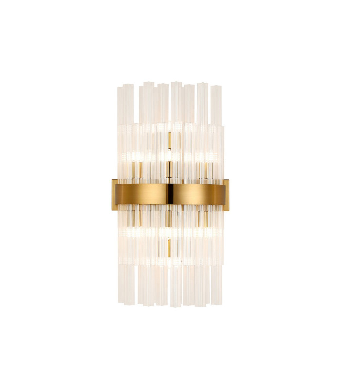 Lysander 8 Light G9 Wall Light Brass / Clear-1