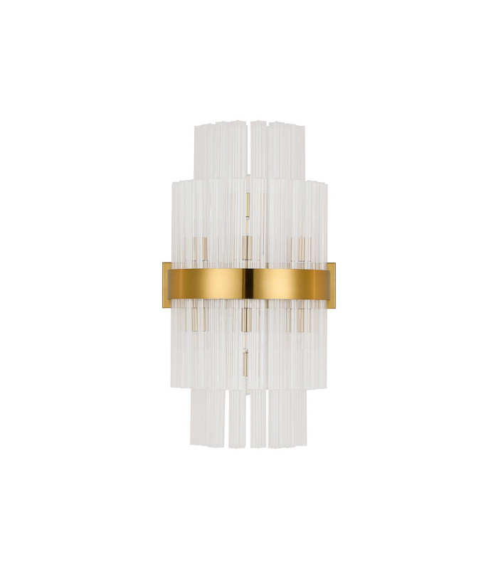 Lysander 8 Light G9 Wall Light Brass / Clear-8