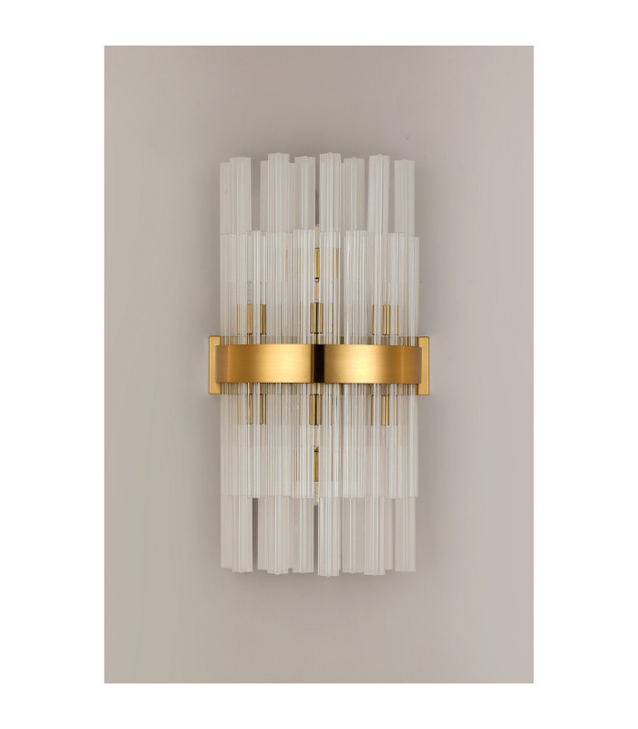 Lysander 8 Light G9 Wall Light Brass / Clear-9
