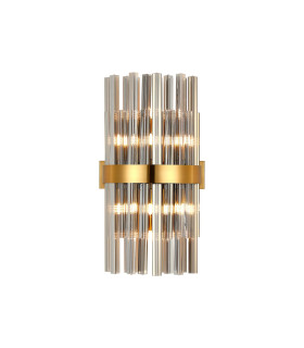 Lysander 8 Light G9 Wall Light Brass / Smoke-1