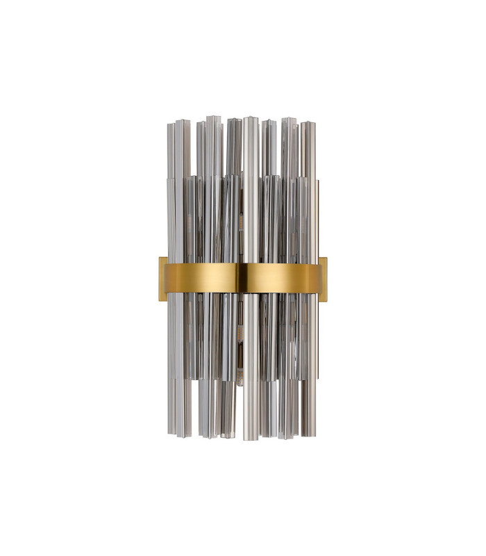 Lysander 8 Light G9 Wall Light Brass / Smoke-4