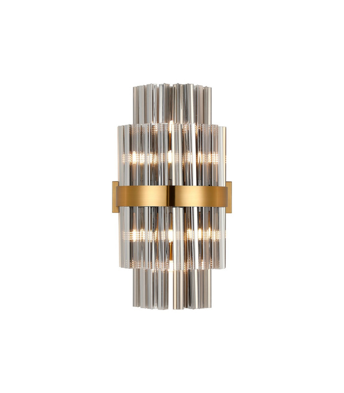 Lysander 8 Light G9 Wall Light Brass / Smoke-5