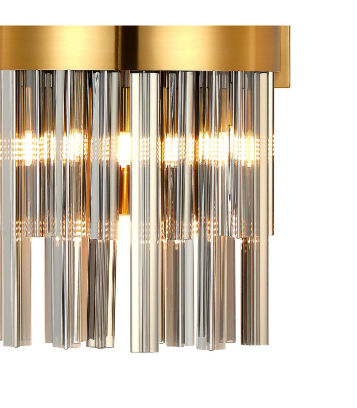 Lysander 8 Light G9 Wall Light Brass / Smoke-6