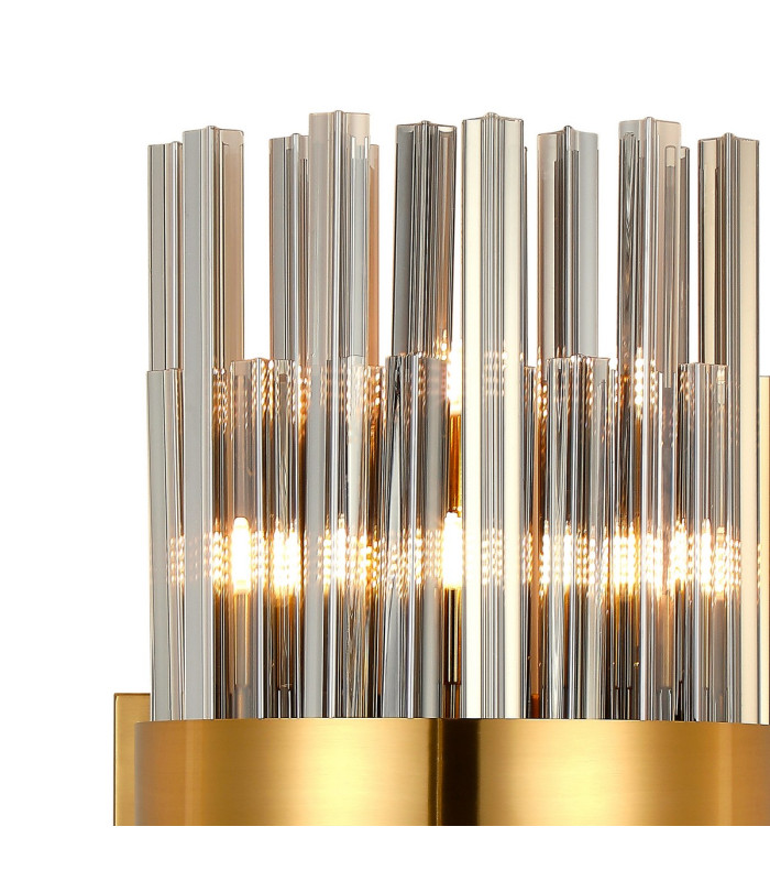 Lysander 8 Light G9 Wall Light Brass / Smoke-7