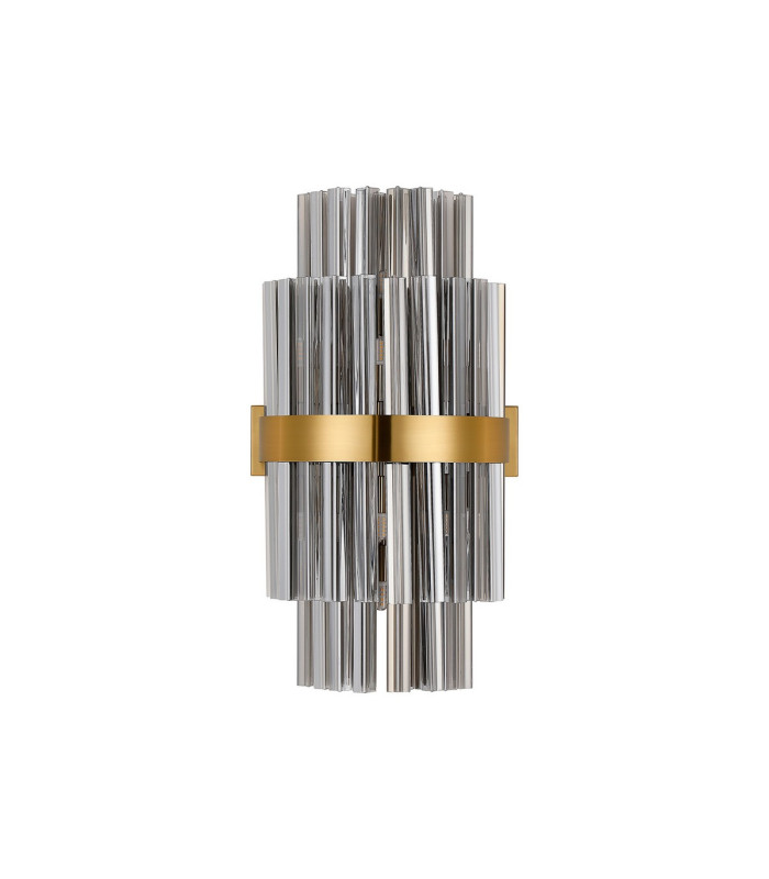 Lysander 8 Light G9 Wall Light Brass / Smoke-8