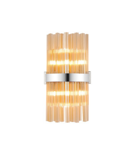 Lysander 8 Light G9 Wall Light Polished Nickel / Amber-1
