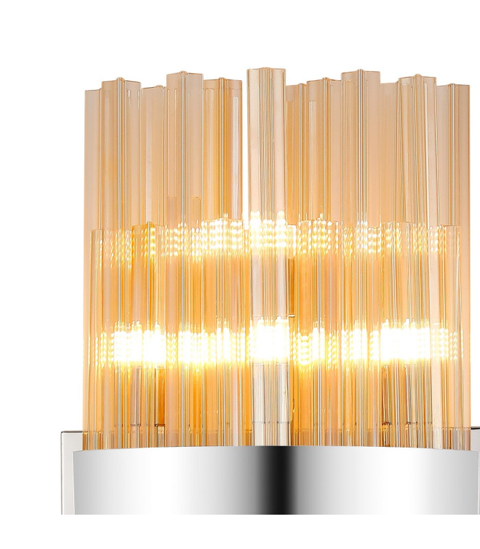 Lysander 8 Light G9 Wall Light Polished Nickel / Amber-7