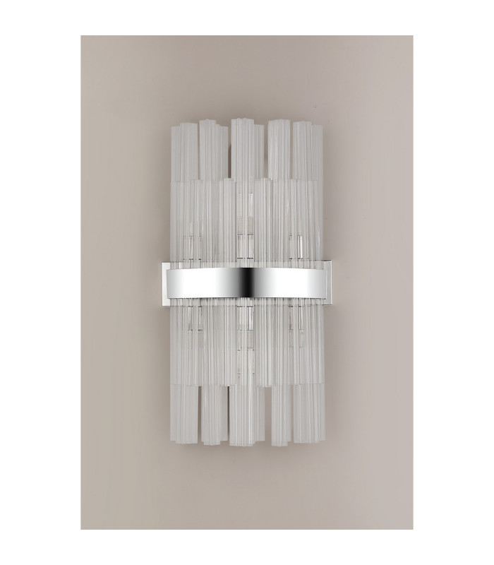 Lysander 8 Light G9 Wall Light Polished Nickel / Clear-8