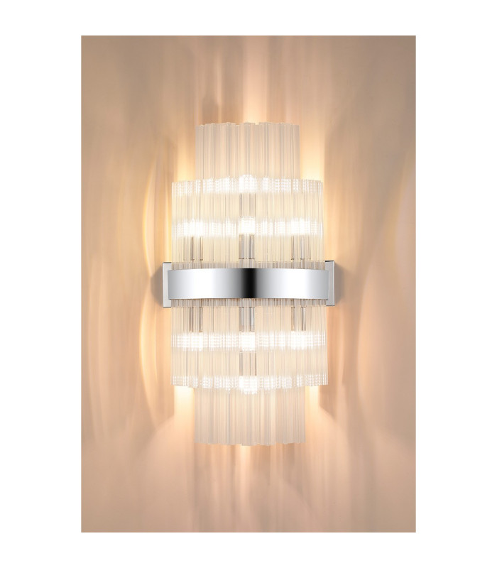 Lysander 8 Light G9 Wall Light Polished Nickel / Clear-9