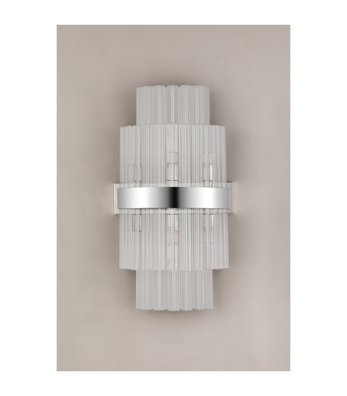 Lysander 8 Light G9 Wall Light Polished Nickel / Clear-10