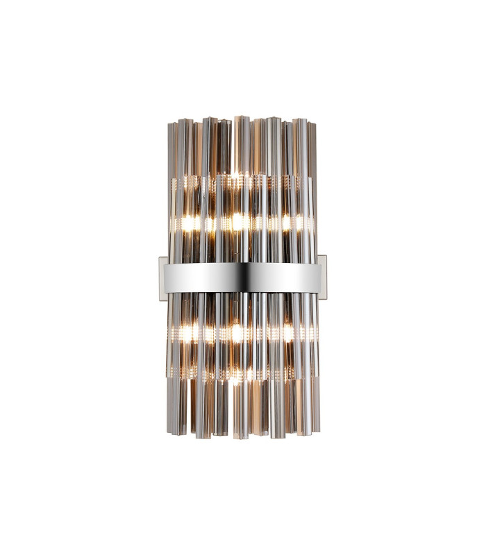 Lysander 8 Light G9 Wall Light Polished Nickel / Smoke-1