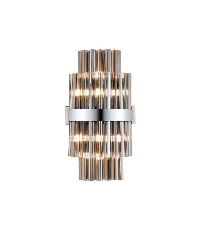 Lysander 8 Light G9 Wall Light Polished Nickel / Smoke-5