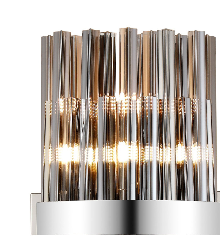 Lysander 8 Light G9 Wall Light Polished Nickel / Smoke-7
