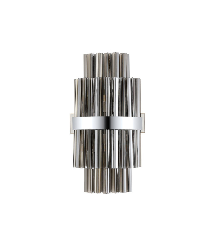 Lysander 8 Light G9 Wall Light Polished Nickel / Smoke-8