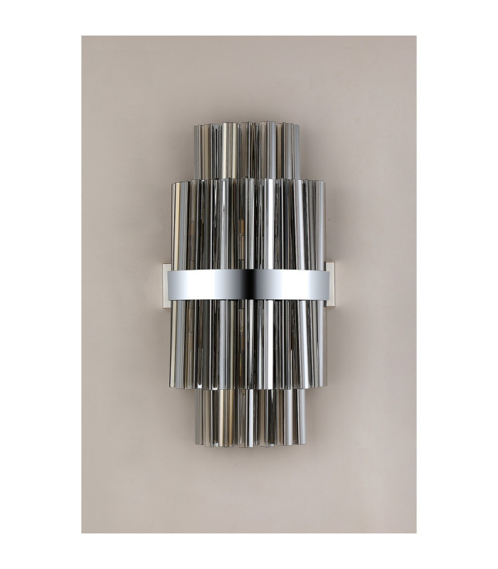 Lysander 8 Light G9 Wall Light Polished Nickel / Smoke-11