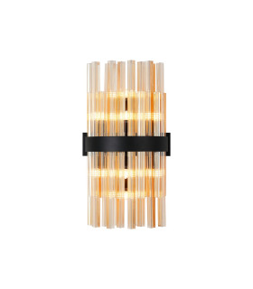 Lysander 8 Light G9 Wall Light Satin Black / Amber-1