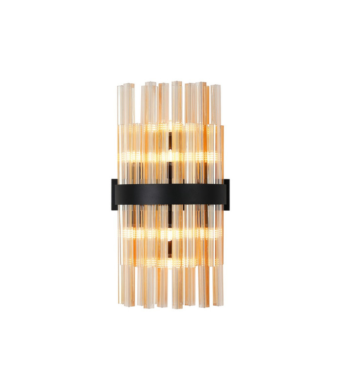 Lysander 8 Light G9 Wall Light Satin Black / Amber-1