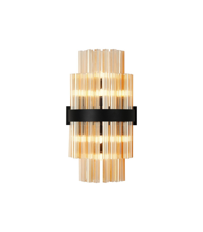 Lysander 8 Light G9 Wall Light Satin Black / Amber-5