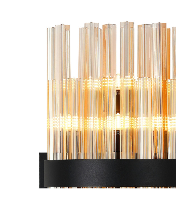 Lysander 8 Light G9 Wall Light Satin Black / Amber-7