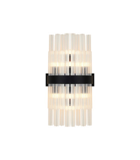 Lysander 8 Light G9 Wall Light Satin Black / Clear-1